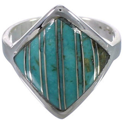 Sterling Silver Turquoise Southwest Ring Size 6-1/4 UX34338